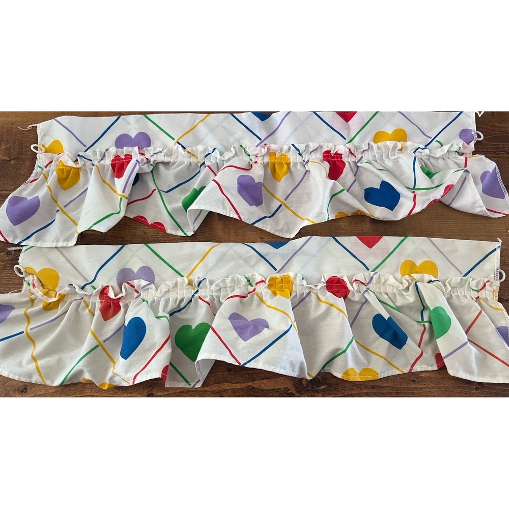 Vintage Sears Young At Heart Bedding Curtain Tie Backs Only 80s Retro